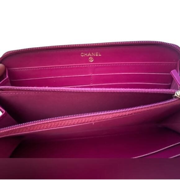 CHANEL Pink Caviar Leather Timeless Continental Zipper Wallet - Picture 3 of 14